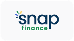 El logotipo de Snap Finance está sobre un fondo blanco.