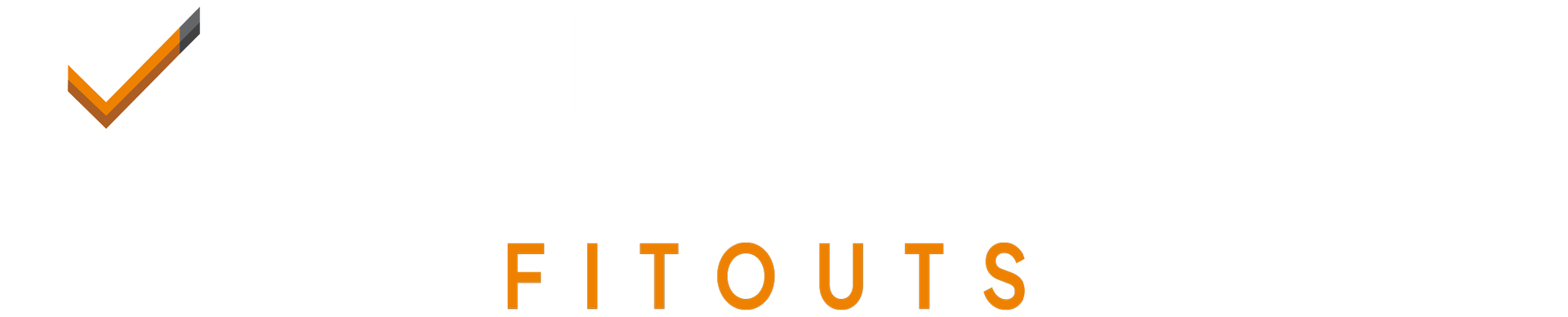 An orange checkmark icon sits above the word