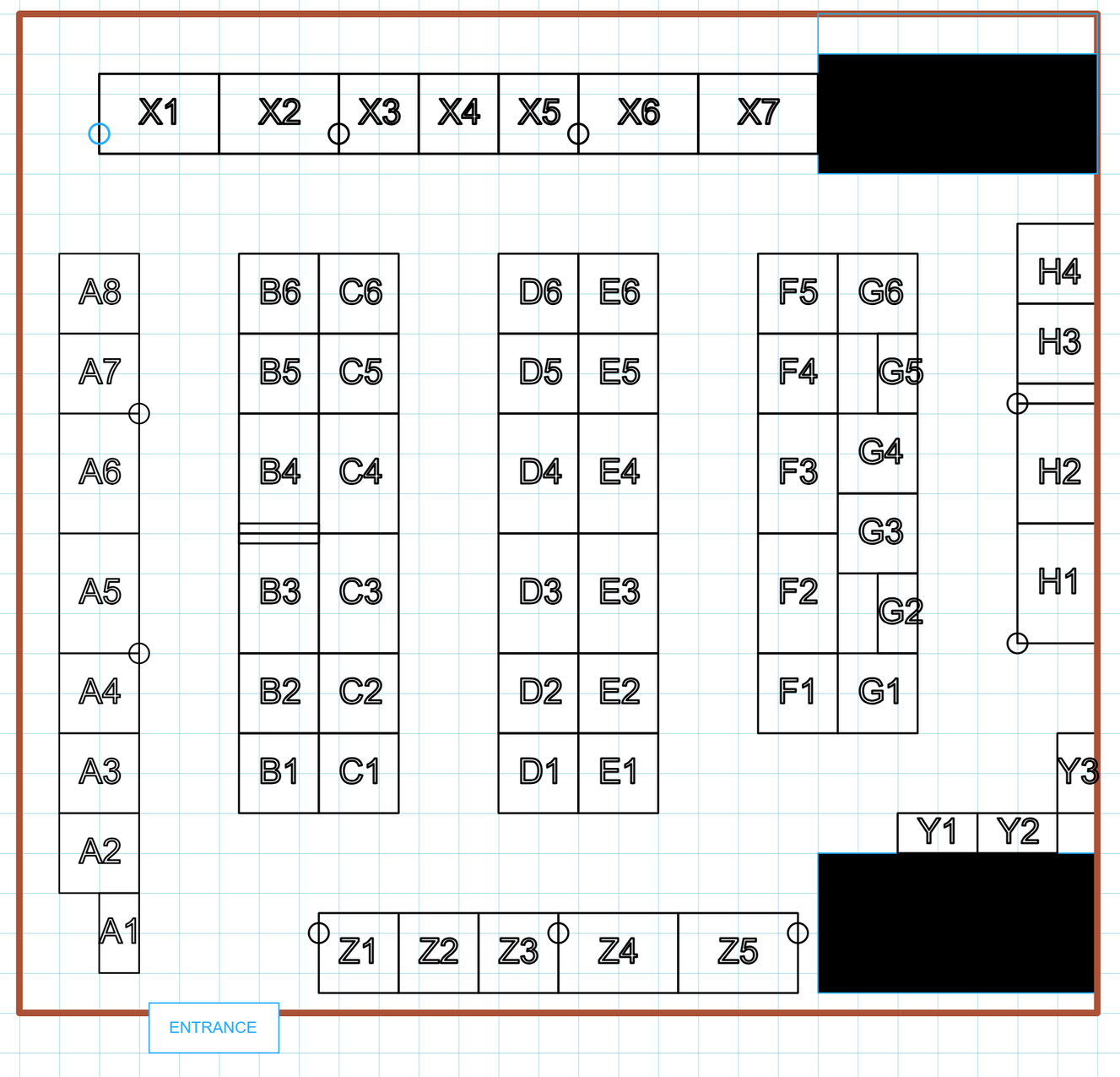 booth layout for 2025 Rose City Book & Paper Fair