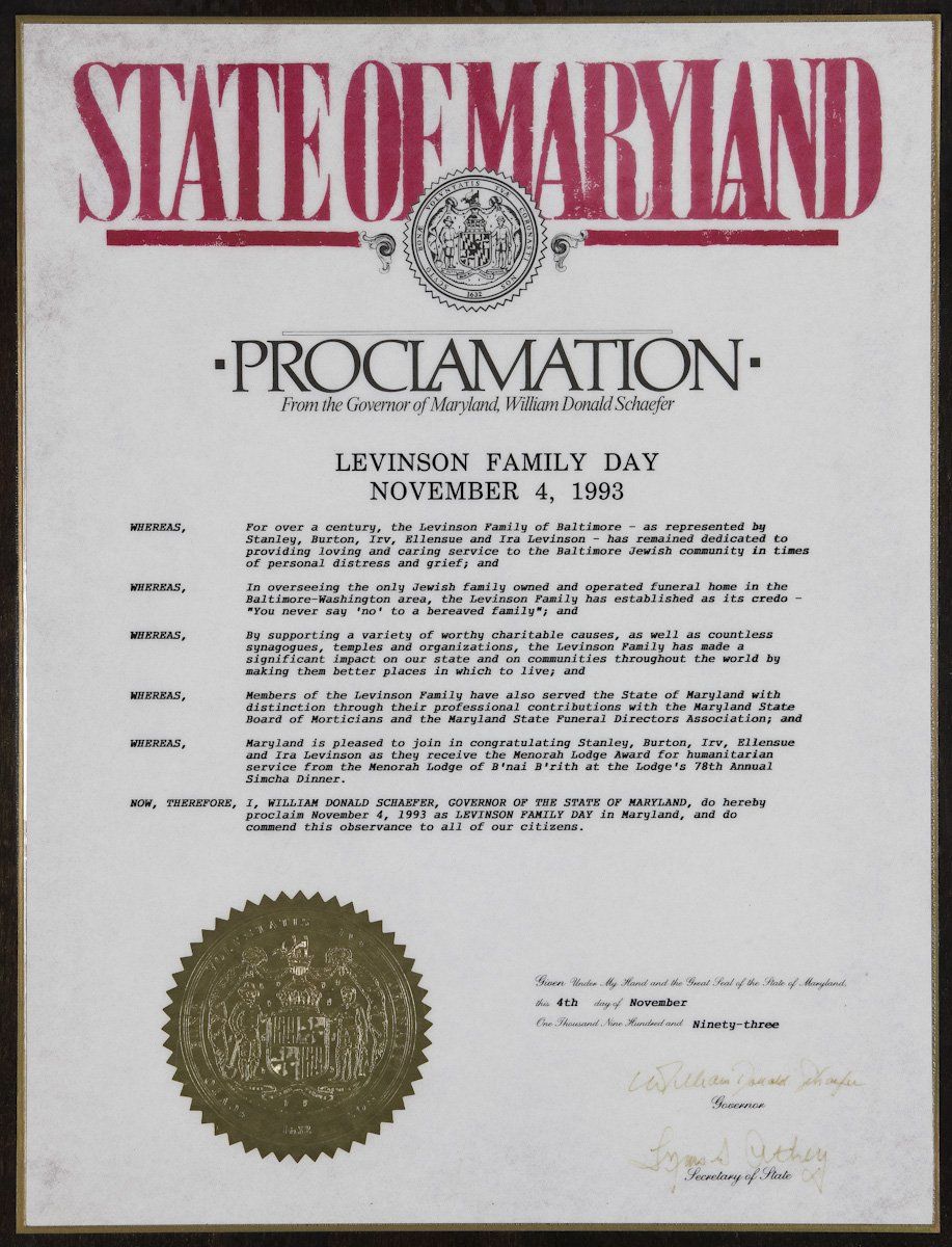 State-of-Maryland-Proclamation-Levinson-Family-Day