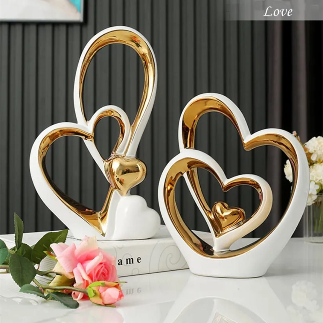 Eternal Embrace Triple Heart Sculpture