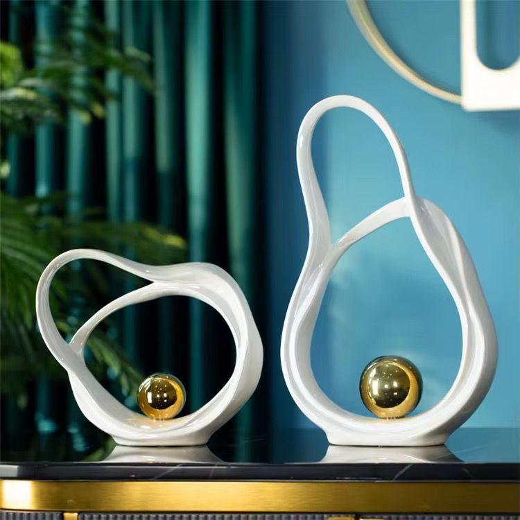 Eternal Flow Gold Accent Sculpture