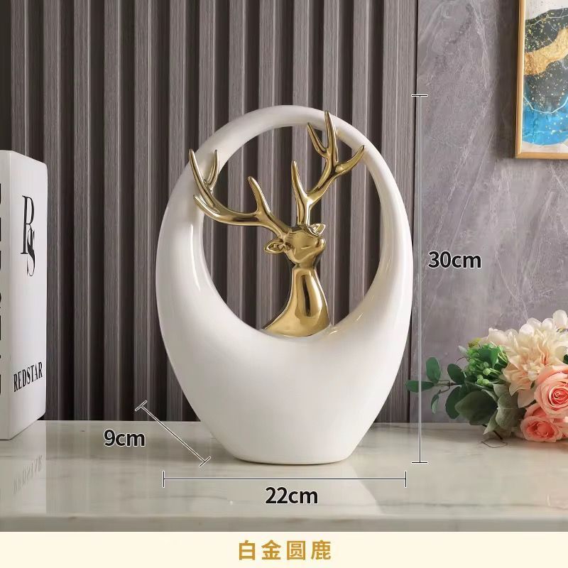 Ethereal Stag Halo Sculpture