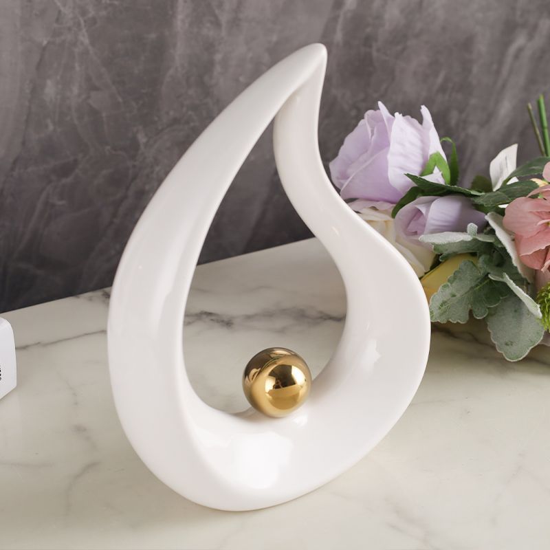 Fluidity & Form Modern Ceramic Sculptures (Set of 2)