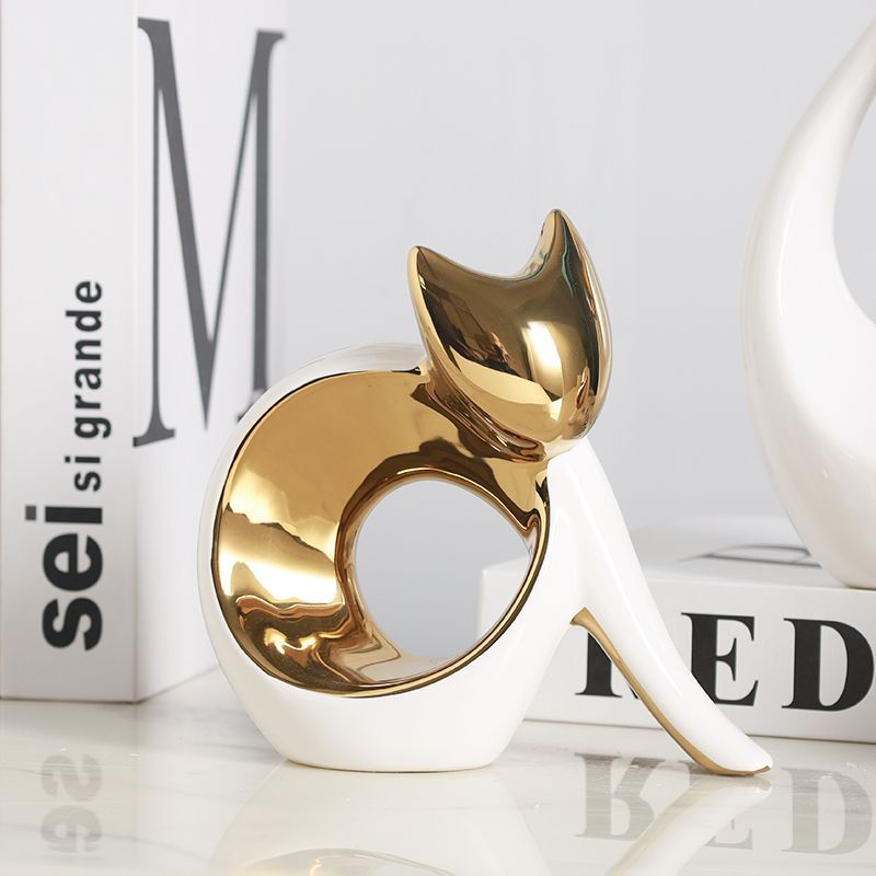 The Graceful Feline Trio Sculptures
