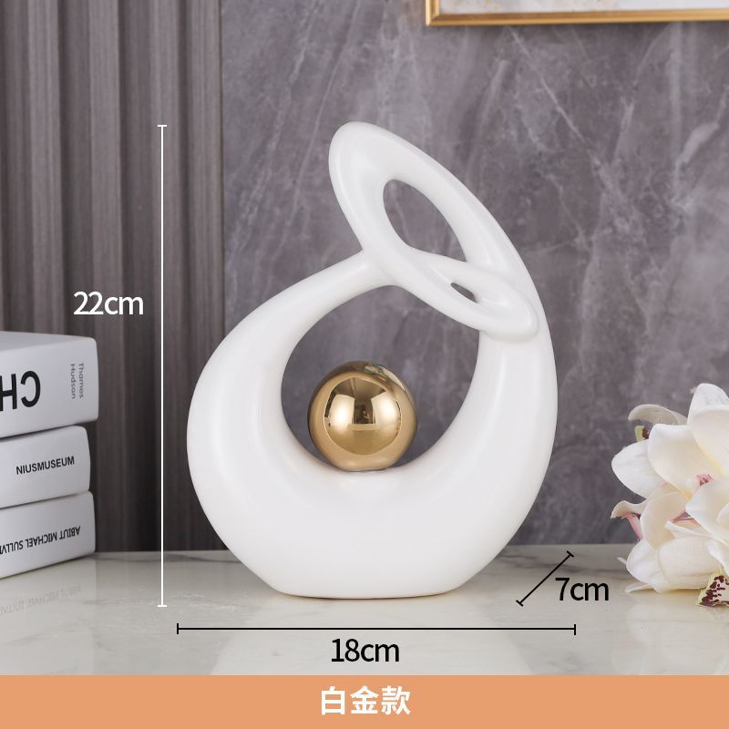 Harmony Sphere Abstract Ceramic Sculptures (Set of 2)