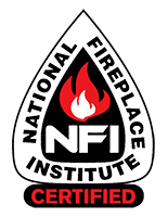 The logo for the national fireplace institute is certified.