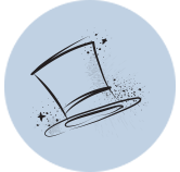 cappello a cilindro stilizzato