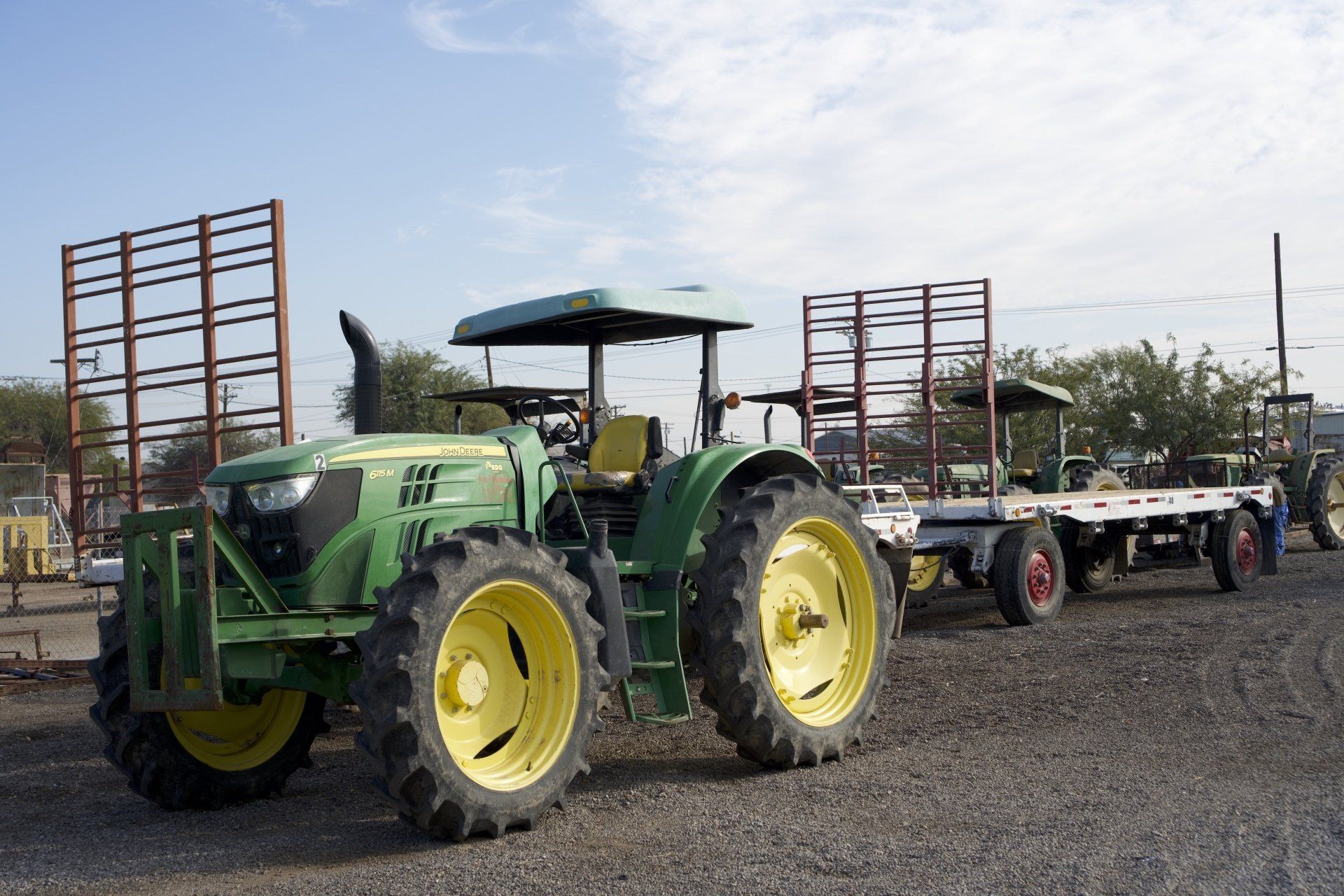 John Deere green tractors