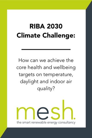 RIBA 2030 Climate Challenge: How can we achieve the core health and wellbeing targets on temperature, daylight and indoor air quality?