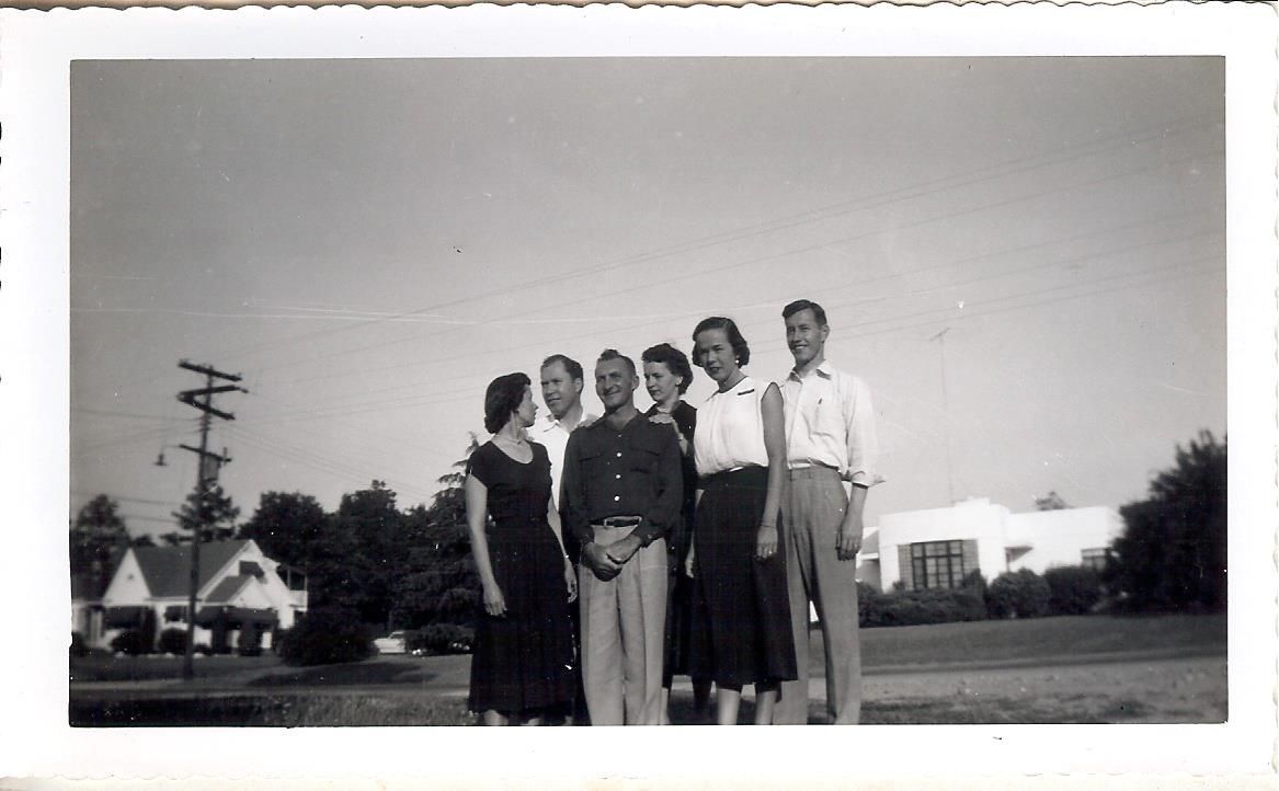 In front of the Williams House in 1953