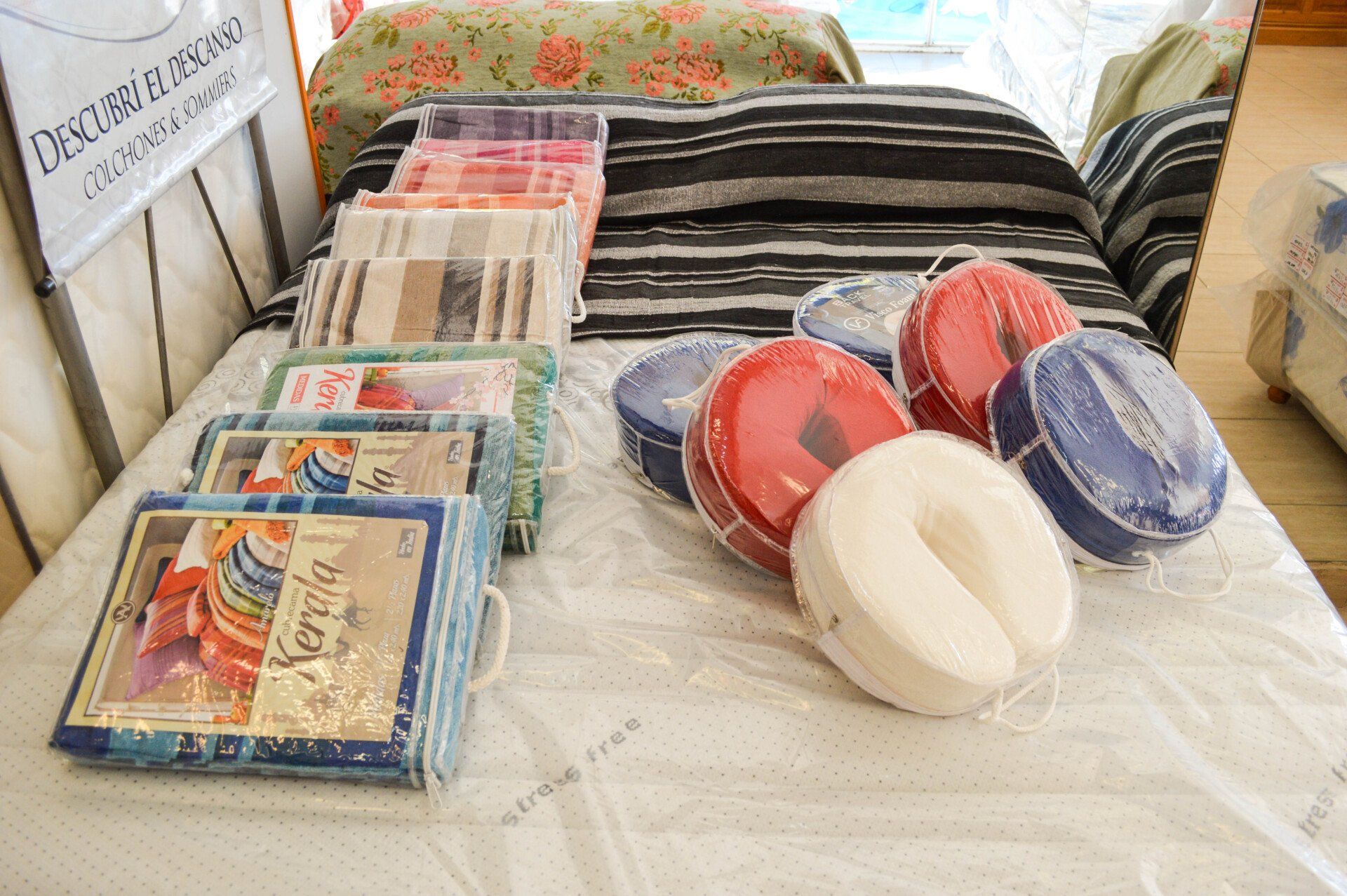 sabanas, cubrecamas y almohadas