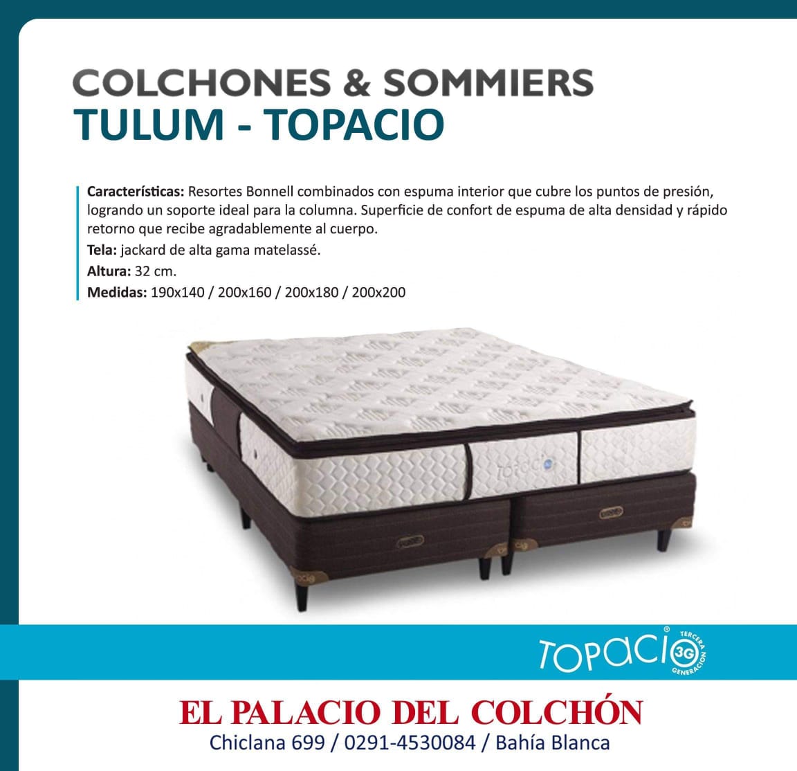 colchones y sommiers tulum - topacio