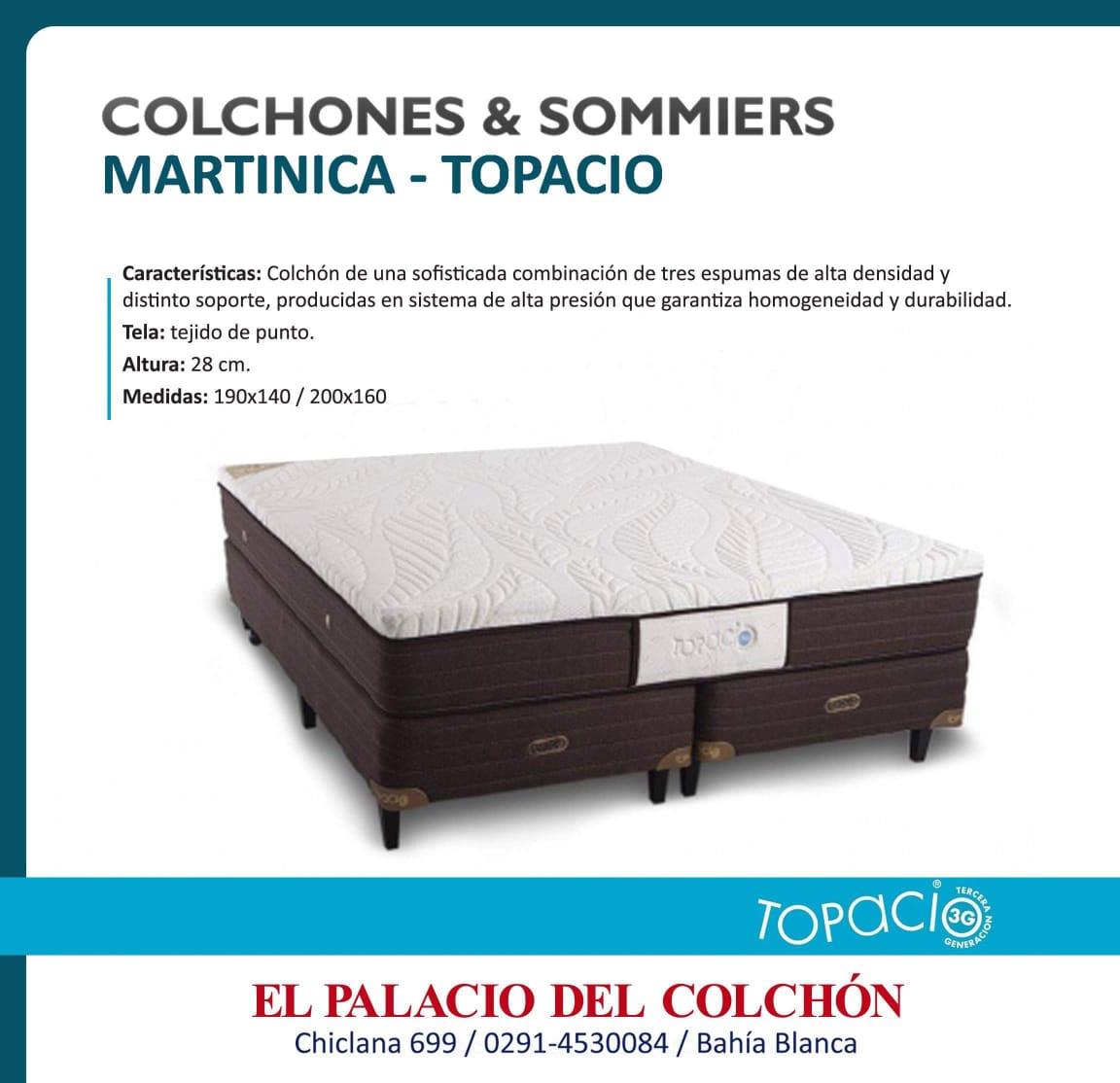 colchones y sommiers martinica topacio
