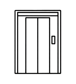 Elevator in building