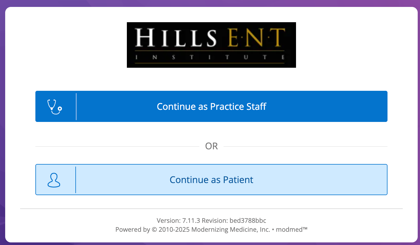 Patient Portal Hills ENT