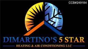A logo for dimartino 's 5 star heating and air conditioning llc