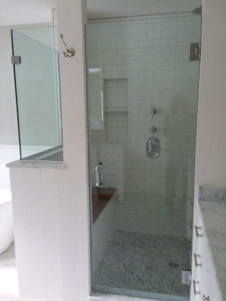 Glass Door and Window - Visible Shower Room in the Mid-Coast Area, ME