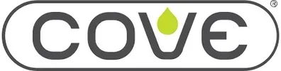 Logo for COVE, a brand, with the word 
