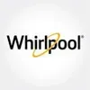 Whirlpool logo: black text with gold swirls.