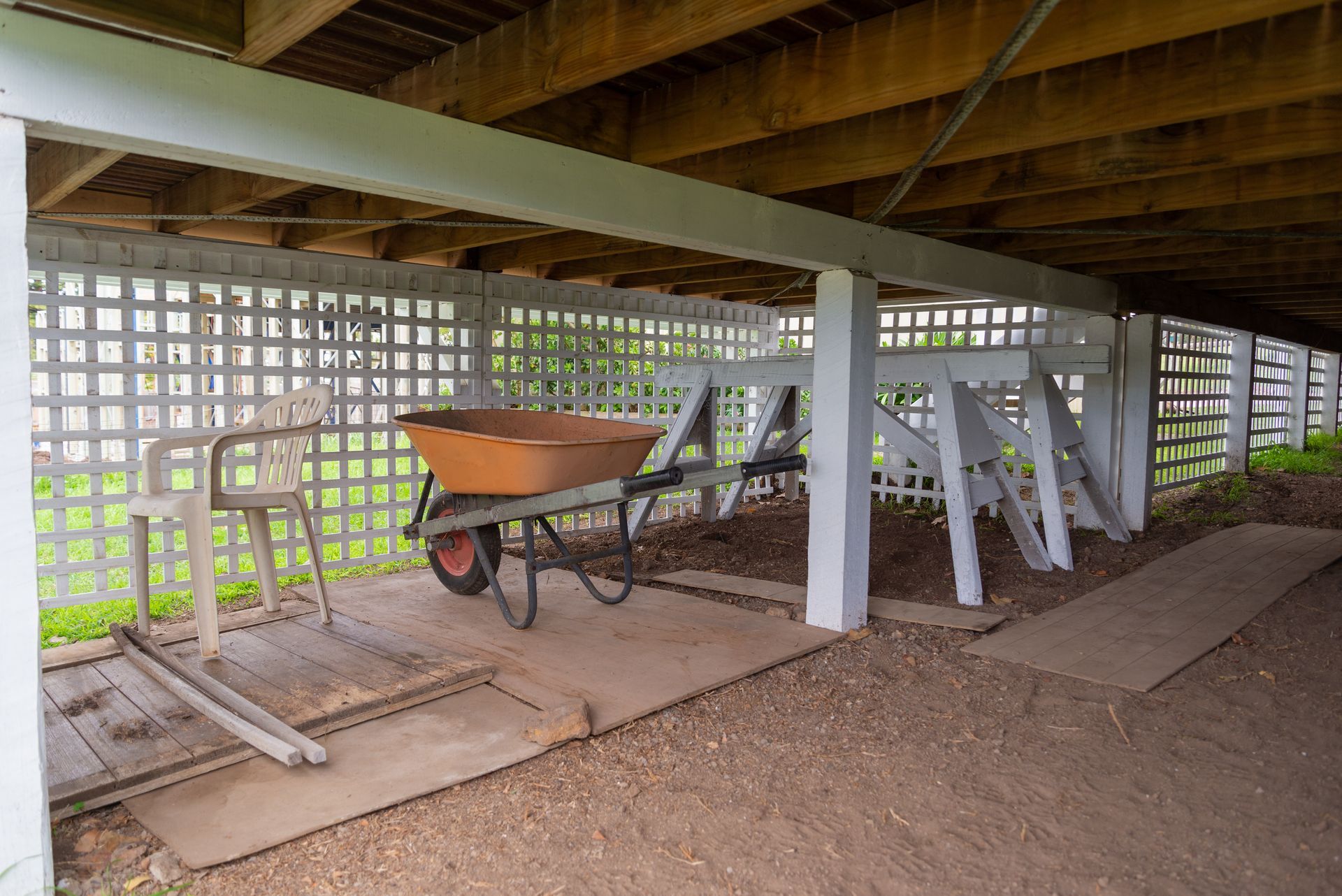A Wooden Fence is Surrounded by White Pillars and Bushes — 2 Deadly Timber & Lattice in Garbutt, QLD