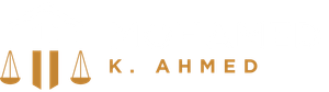 Gold scales logo with the text “K. AHMED” on a white background.