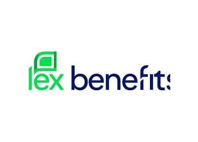 Lex Benefits logo with green and blue text and a leaf icon.