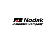 The nodak insurance company logo is black and red on a white background.