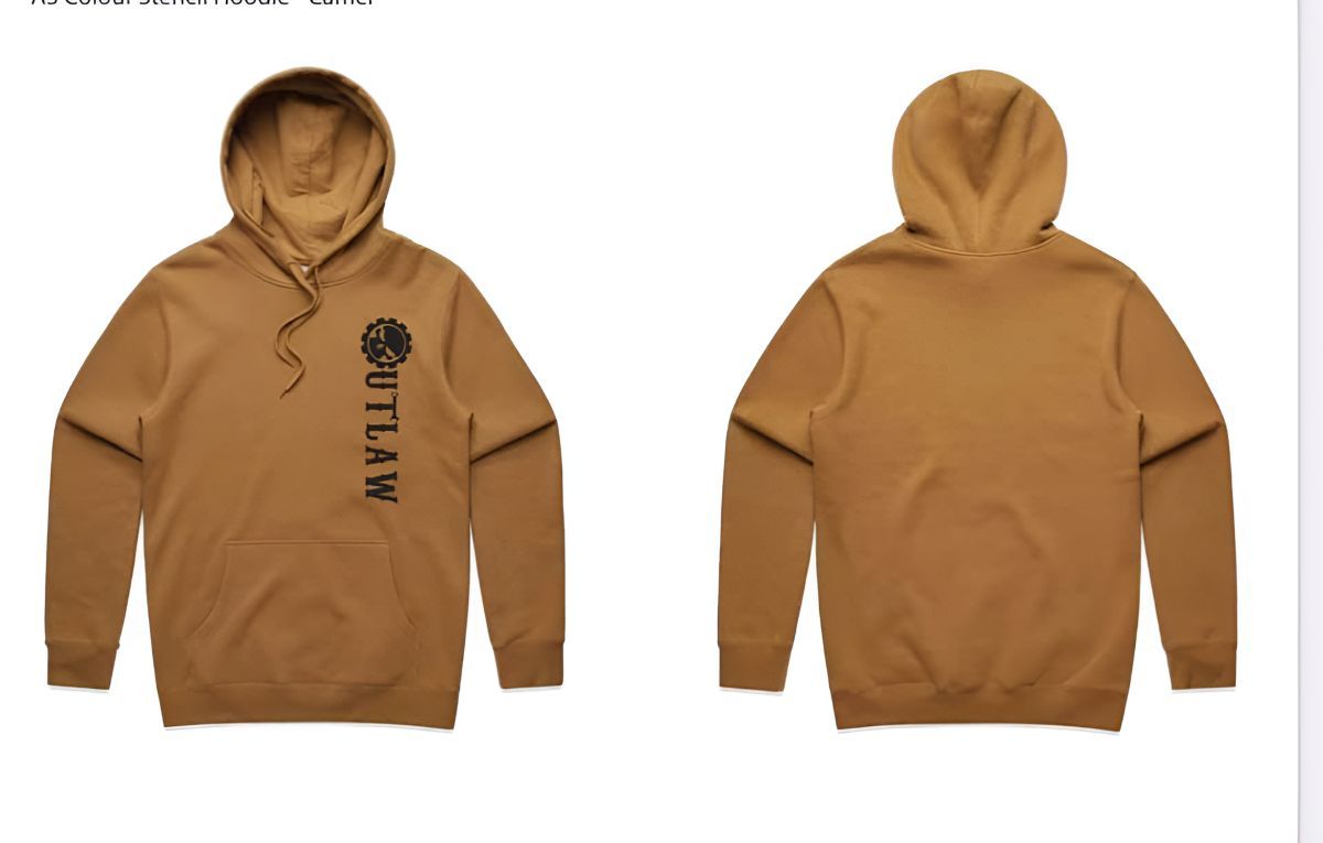 A purple and a blue outlaw t-shirt are on a carpet — Outlaw Mechanical & Performance In Inverell, NSW