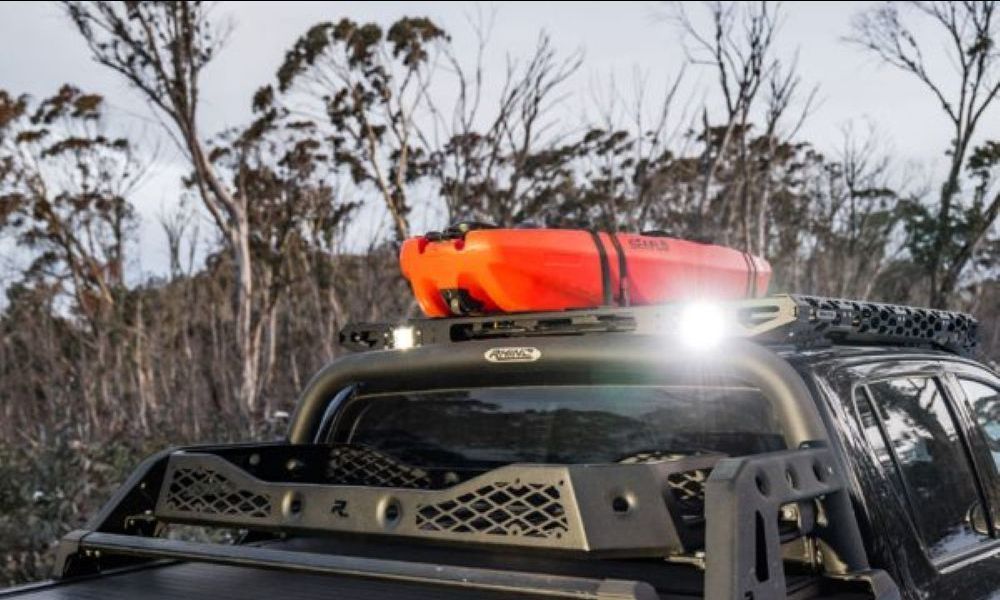A Truck With a Roof Rack and a Fuel Tank on Top of It — Outlaw Mechanical & Performance In Inverell, NSW