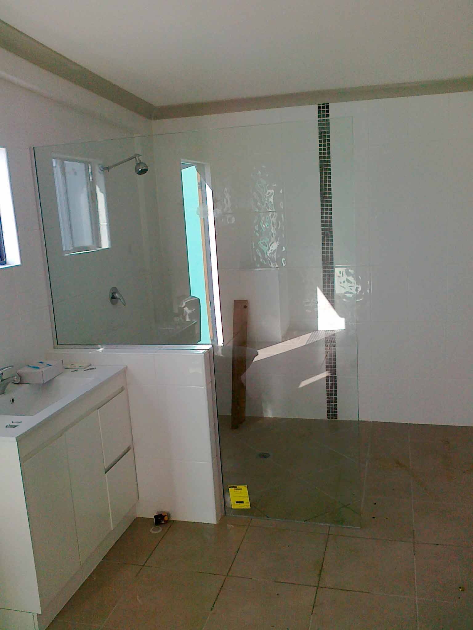 Glass Shower Screen With Sink - Capricorn Coast, QLD - Capcoast Glass