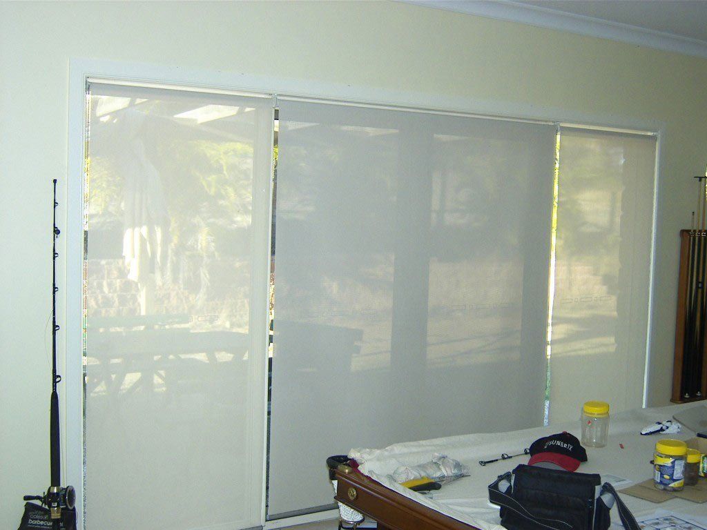 Screen Blinds On Set Of Sliding Doors - Capricorn Coast, QLD - Capcoast Glass