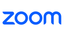 Blue Zoom logo on a white background