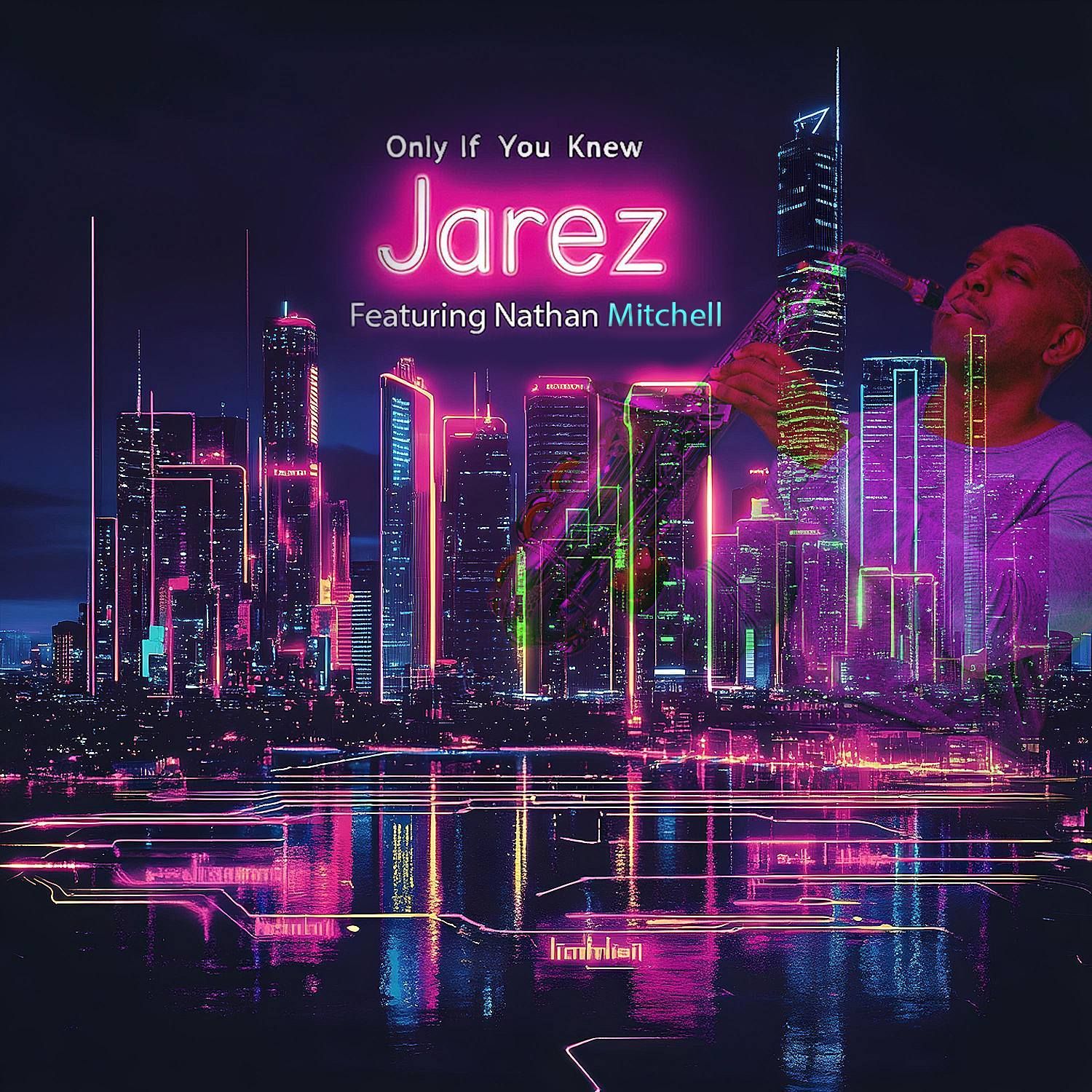 Album art: Neon city with 
