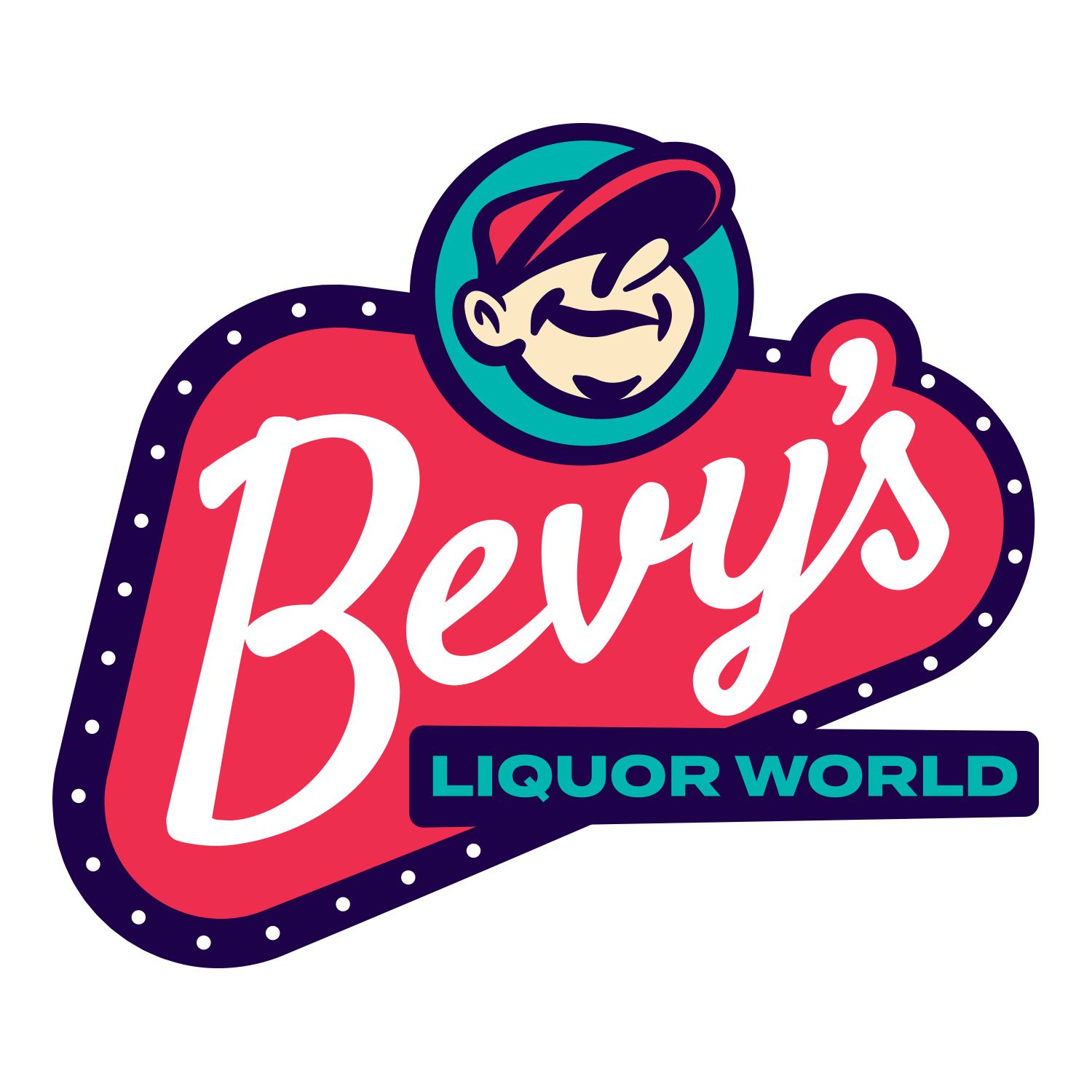 Logo for Bevy's Liquor World.