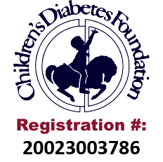 The children 's diabetes foundation logo shows a child riding a horse