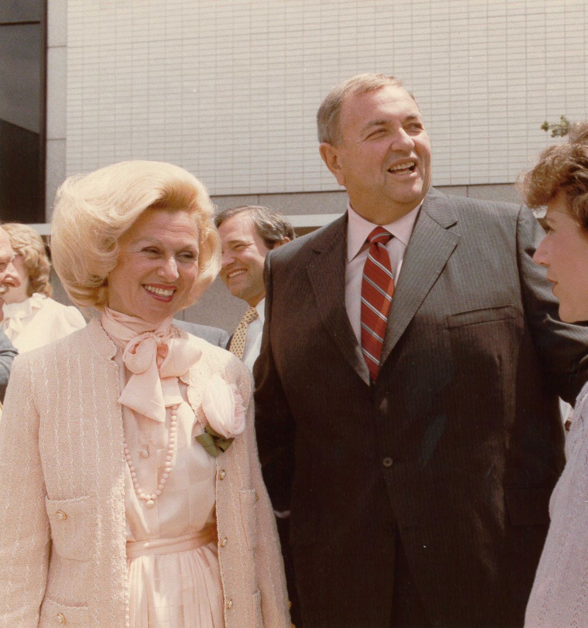 Barbara and Marvin Davis with attendees at the BDC Dedication Ceremony.