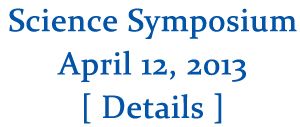 The science symposium is taking place on april 12 2013