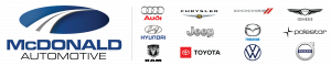 A logo for mcdonald automotive with many logos on it