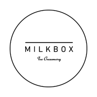 Logo for Milkbox Creamery in Denver Union Station. 