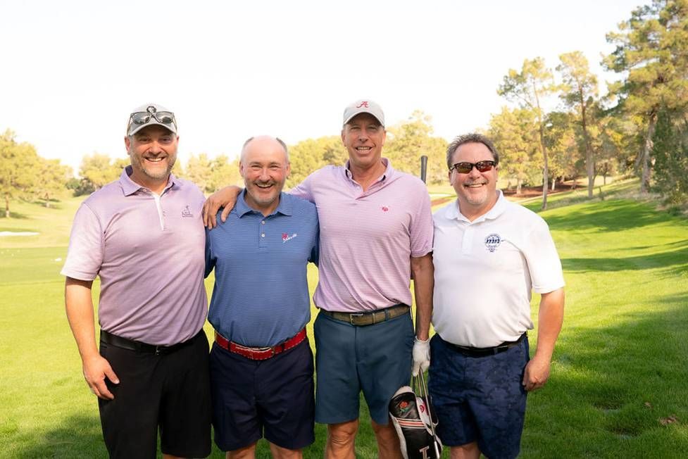 Tied to a Cure Las Vegas chairmen Joe Smolen, Michael McDonald, Dan Fuller, and Todd Schieck.