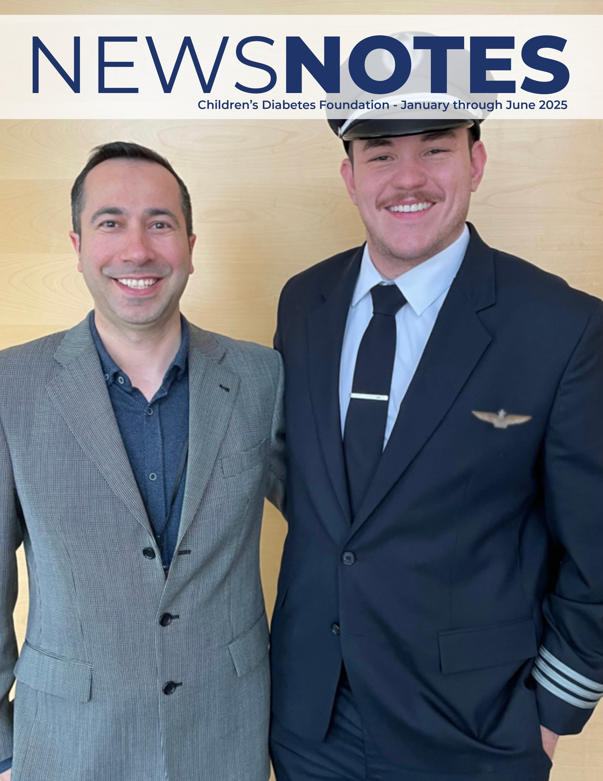 Cover of First Half 2025 NewsNotes issue with Pilot and Doctor. 