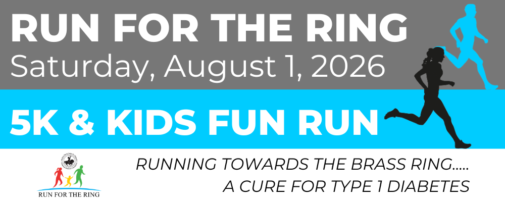 A poster for a run for the ring 5k and kids fun run on 8-1-2026