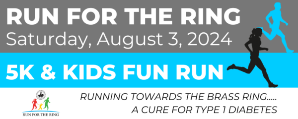 A poster for the run for the ring 5k and kids fun run
