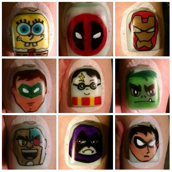 A collage of spongebob harry potter iron man and robin faces