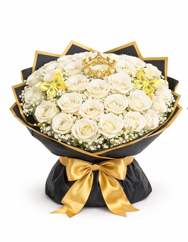 Small Real Rose Bouquet  (1 Dozen)