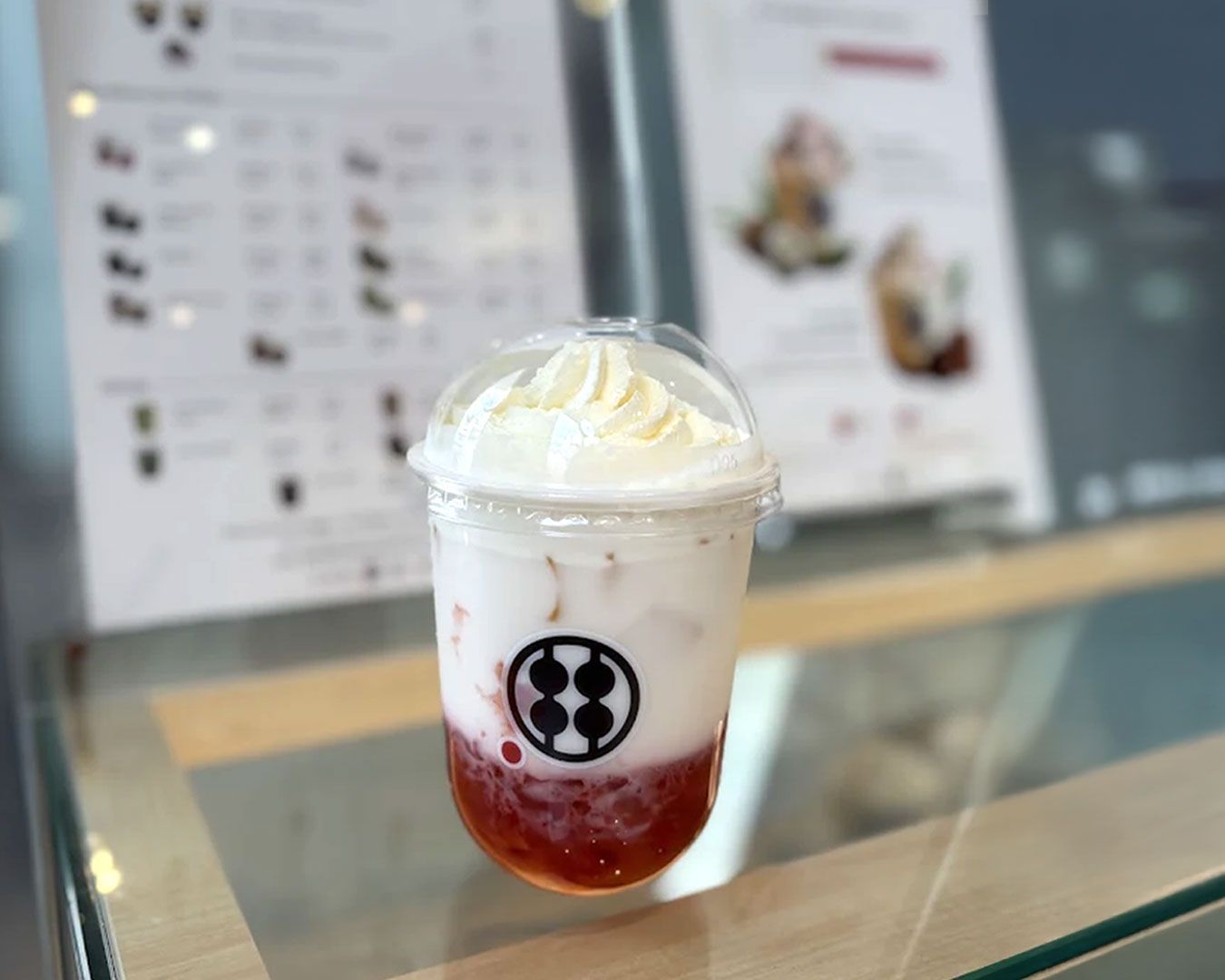 Japanese-style drinks with soft warabimochi cubes floating inside, creating a playful mix of texture and sweetness.