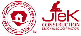 A logo for a company called jlek construction