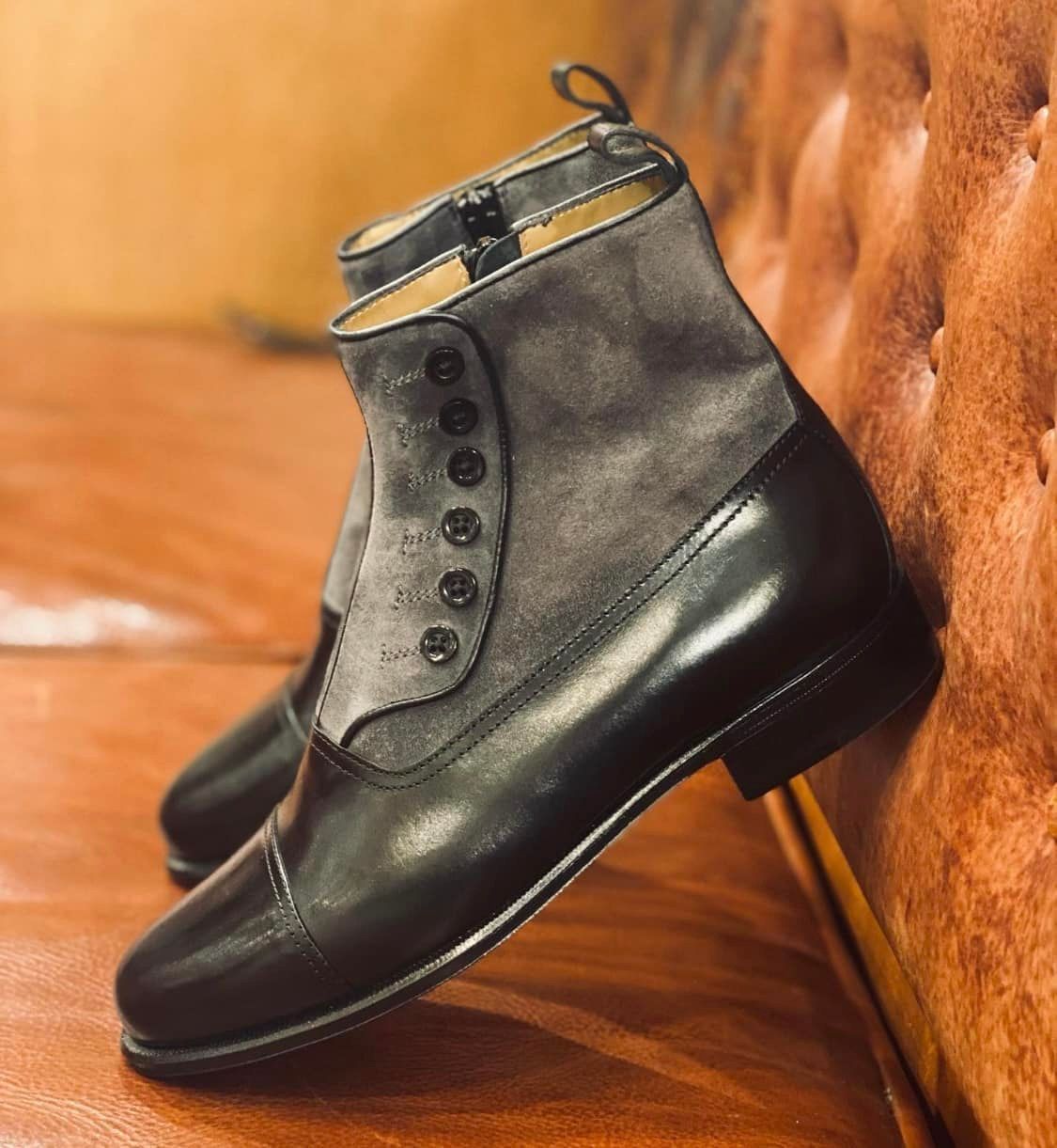 Stivaletto donna in pelle e scamosciato