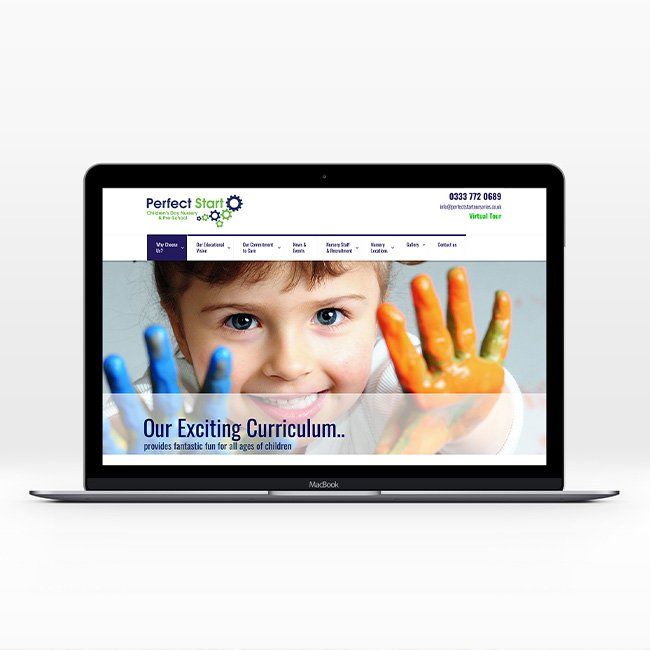 Website for Perfect Start Nurseries